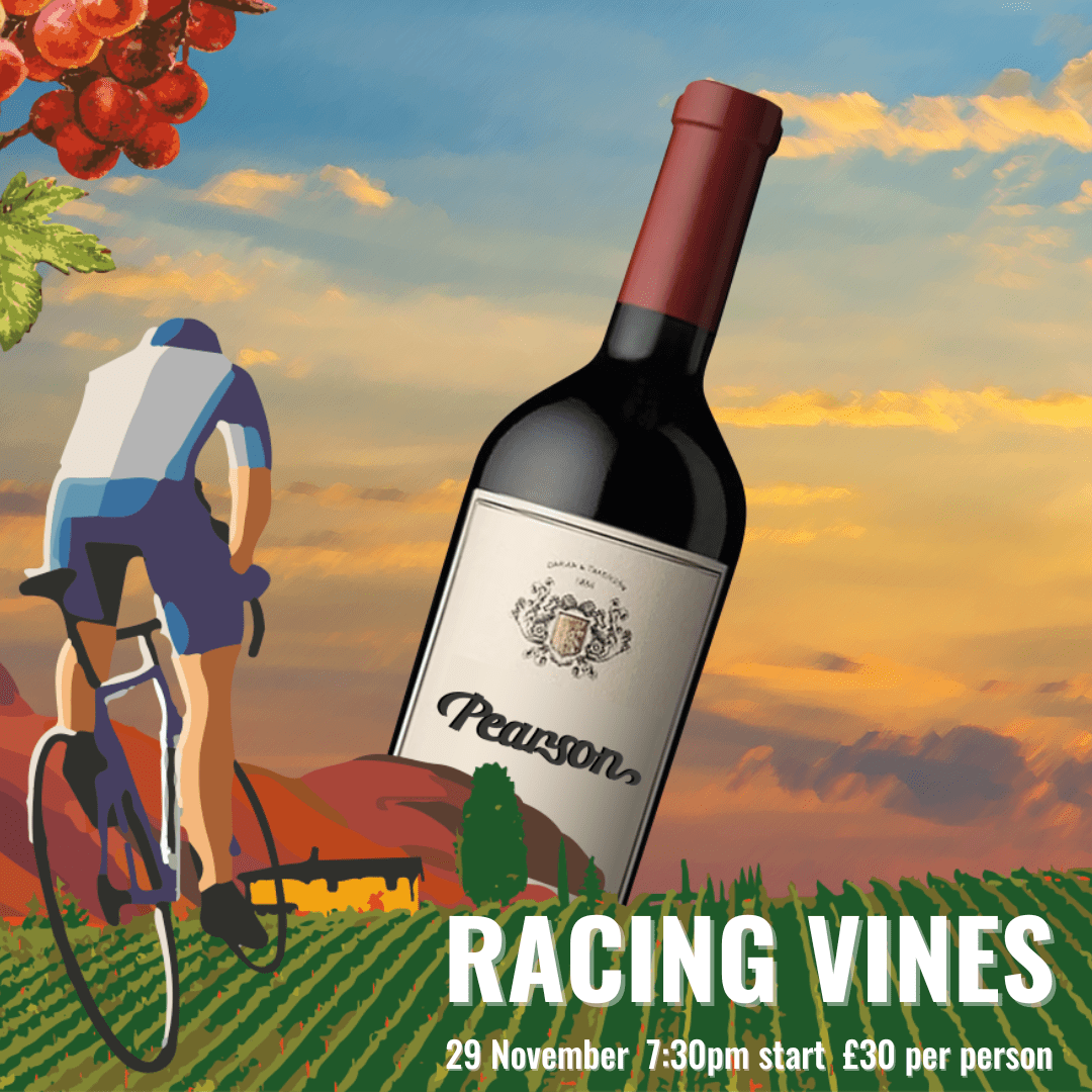 Event  Racing Vines - A Wine Tasting Evening  General Admission