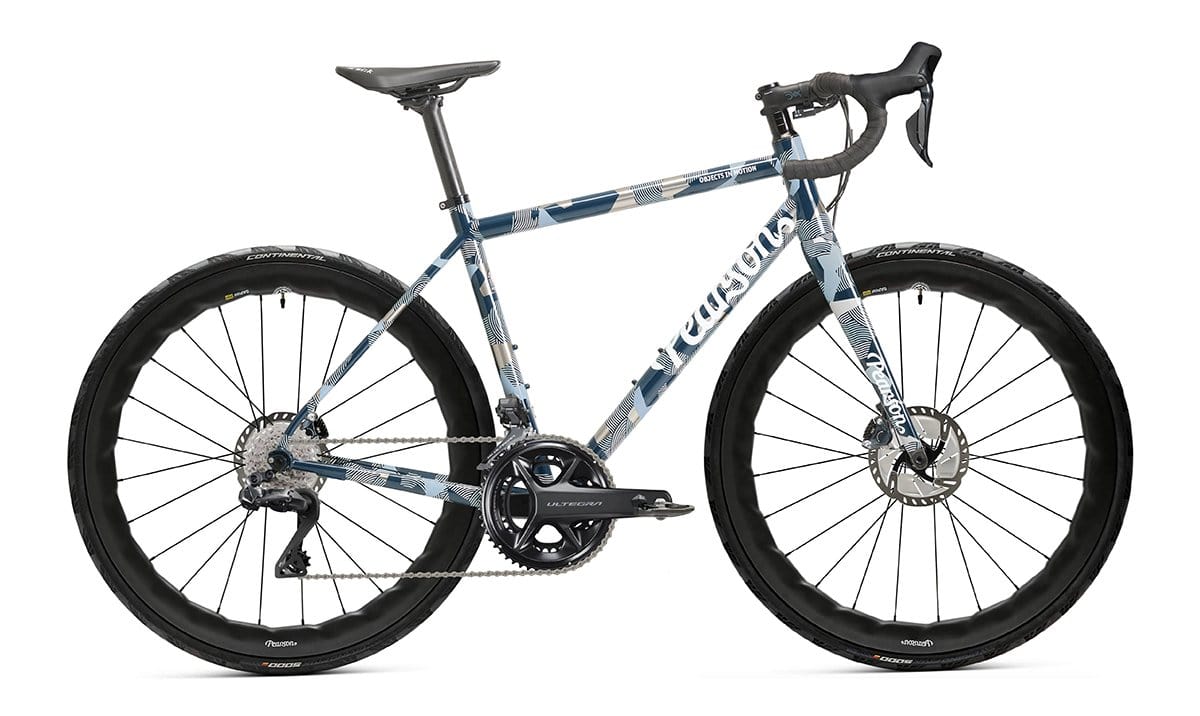 Pcs  Objects In Motion - Titanium Road Bike  Medium / Blue Camo / Shimano Dura-ace R9170 12 Speed Di2 - Dcr 30mm Deep Alloy Wheels