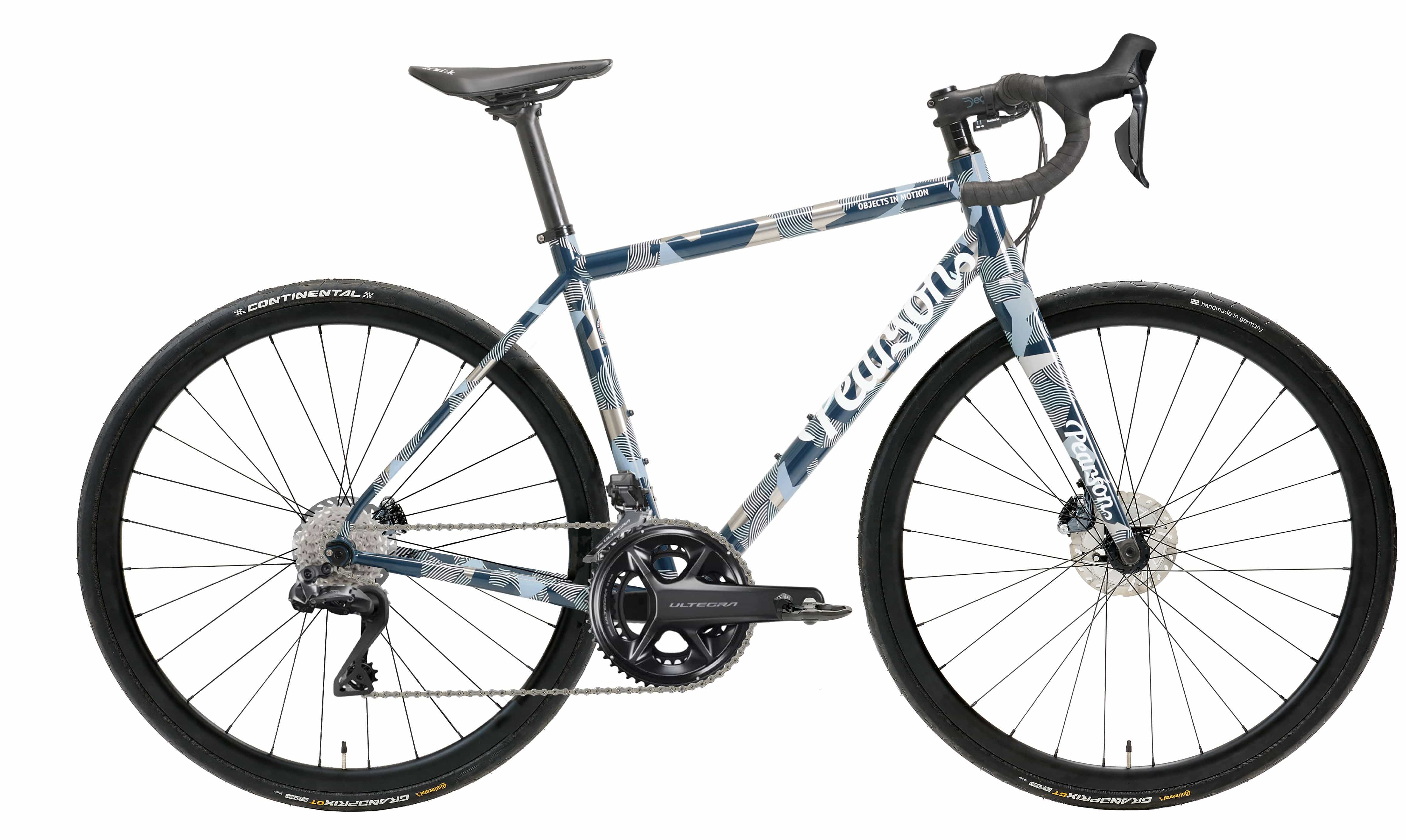 Pcs  Objects In Motion - Titanium Road Bike  Medium / Blue Camo / Shimano Ultegra R8170 12 Speed Di2 - Dcr 30mm Deep Alloy Wheels