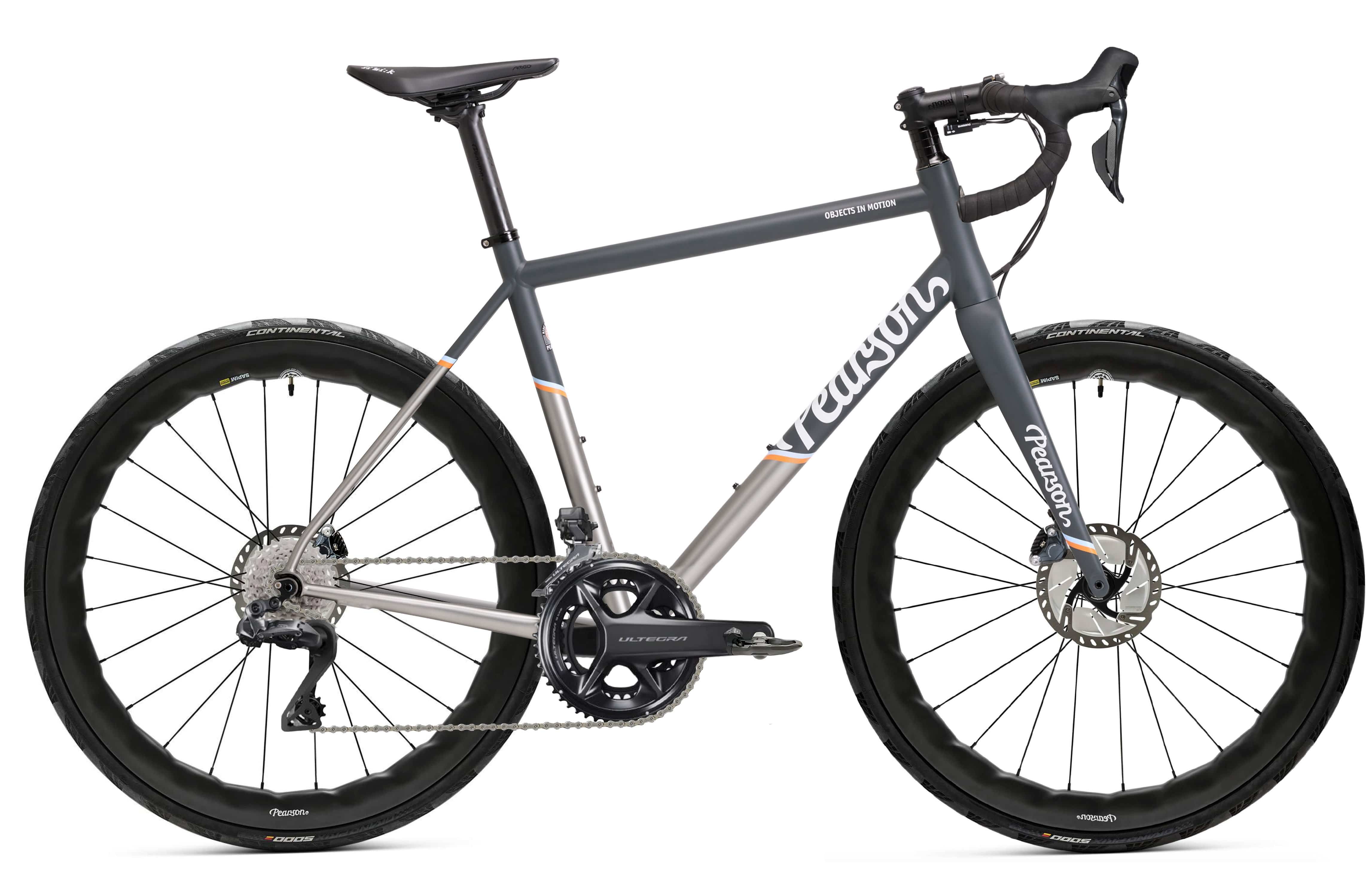 Pcs  Objects In Motion - Titanium Road Bike  X-large / Grey / Shimano Ultegra R8170 12 Speed Di2 - Hoopdriver Tooth And Nail Carbon Wheels