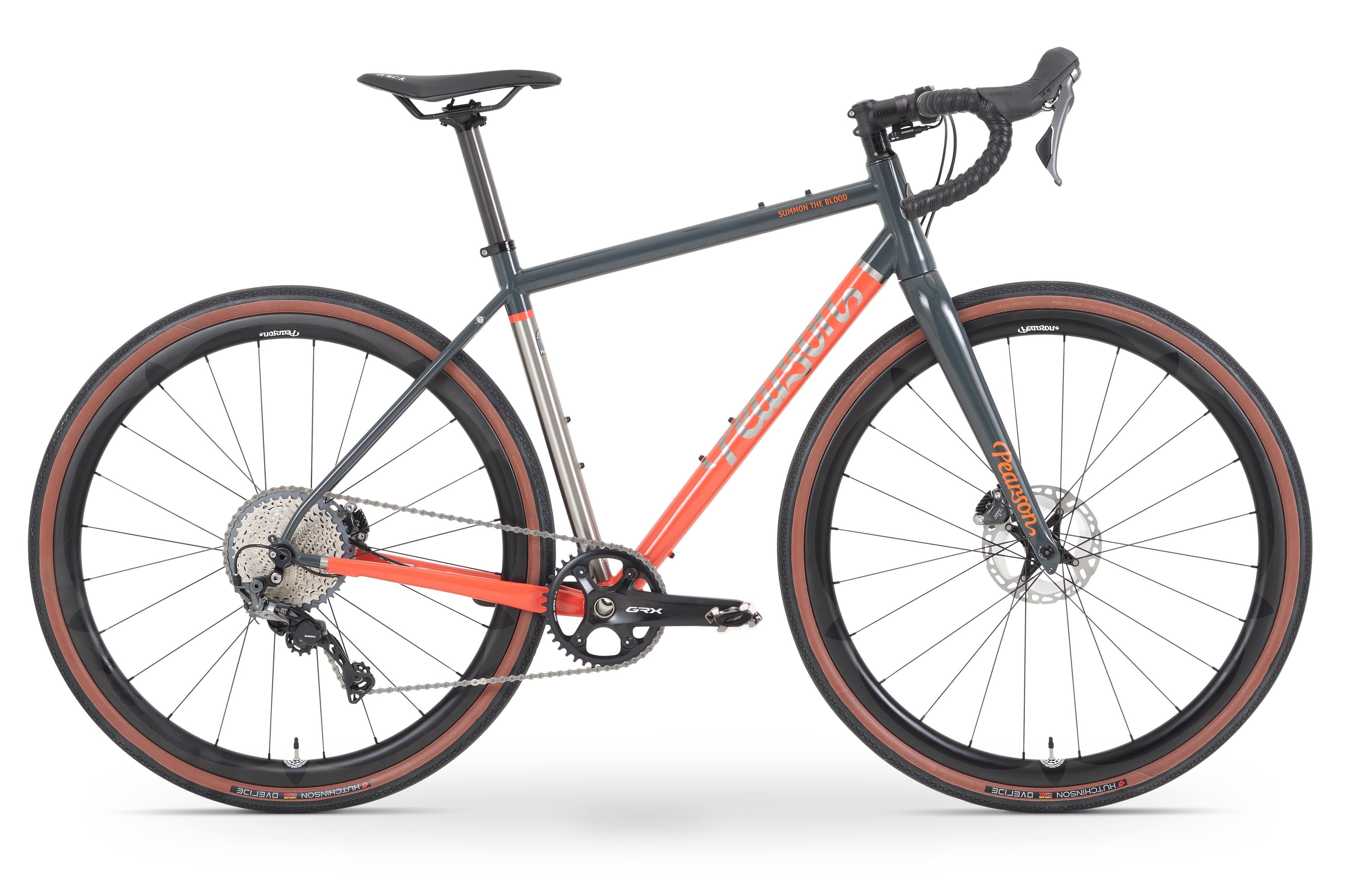 Pcs  Summon The Blood - Titanium Gravel Bike  Medium / Orange / Grx800 MechanicalandHoopdriver Bump And Grind Carbon Wheels