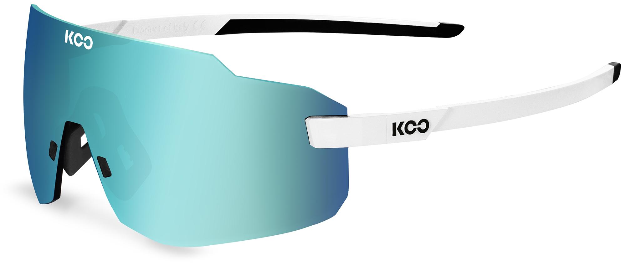 Koo  Supernova White Sunglasses (mirror Lenses) - White/turquoise