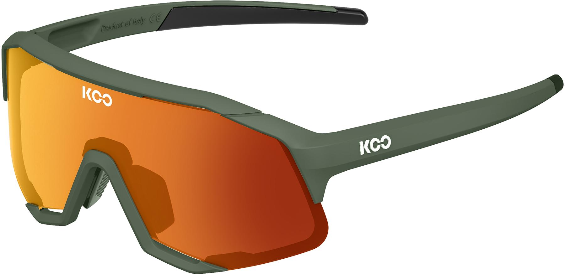 Koo Demos Green Matt Sunglasses (orange Mirror Lens) - Green Matte/orange