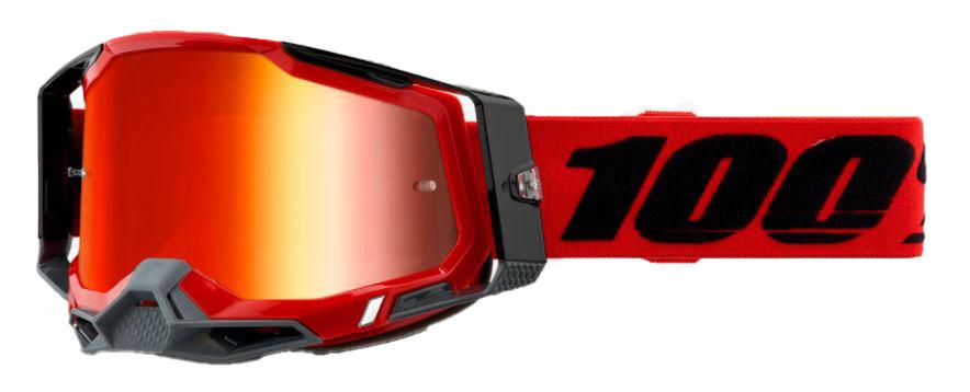 100% Racecraft 2 Goggles Mirror Lens - Red