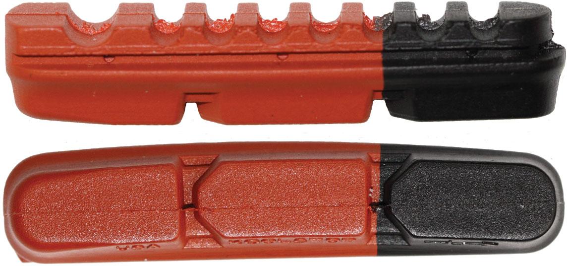Kool Stop Dura2 Pair Of Cartridge Inserts Dual Compound - Red/black
