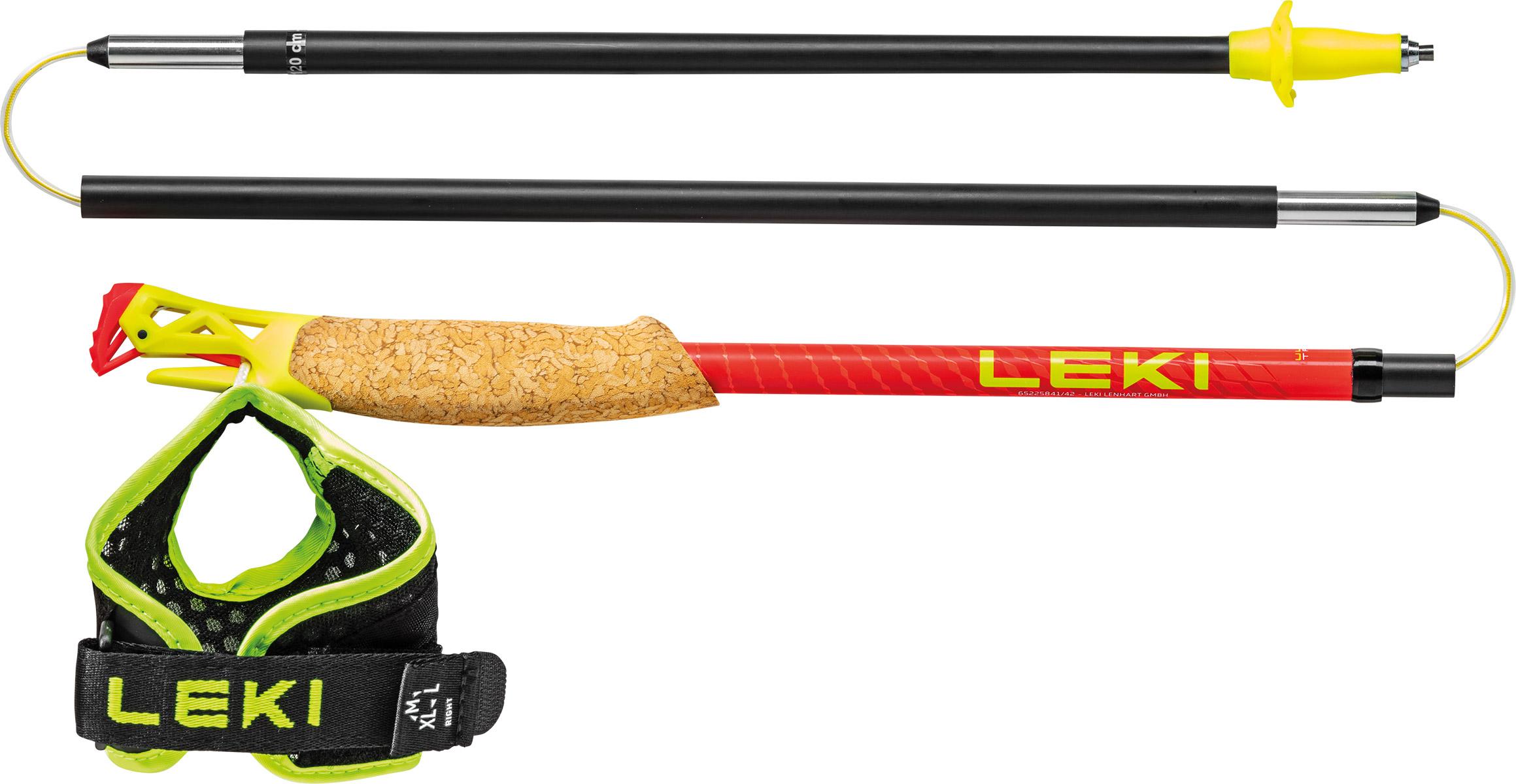 Leki Ultratrail Fx.one Superlite Running Poles - Bright Red/neon Yellow/natural Carbon