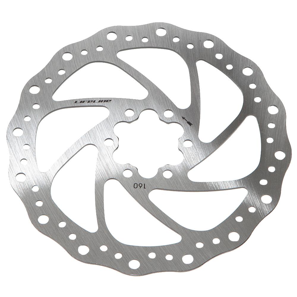 Lifeline One Piece Stainless Disc Rotor - 160mm - Silver Grey