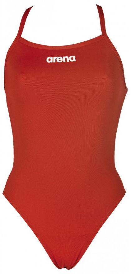 Arena Solid Light Tech High Swimsuit - Red/white