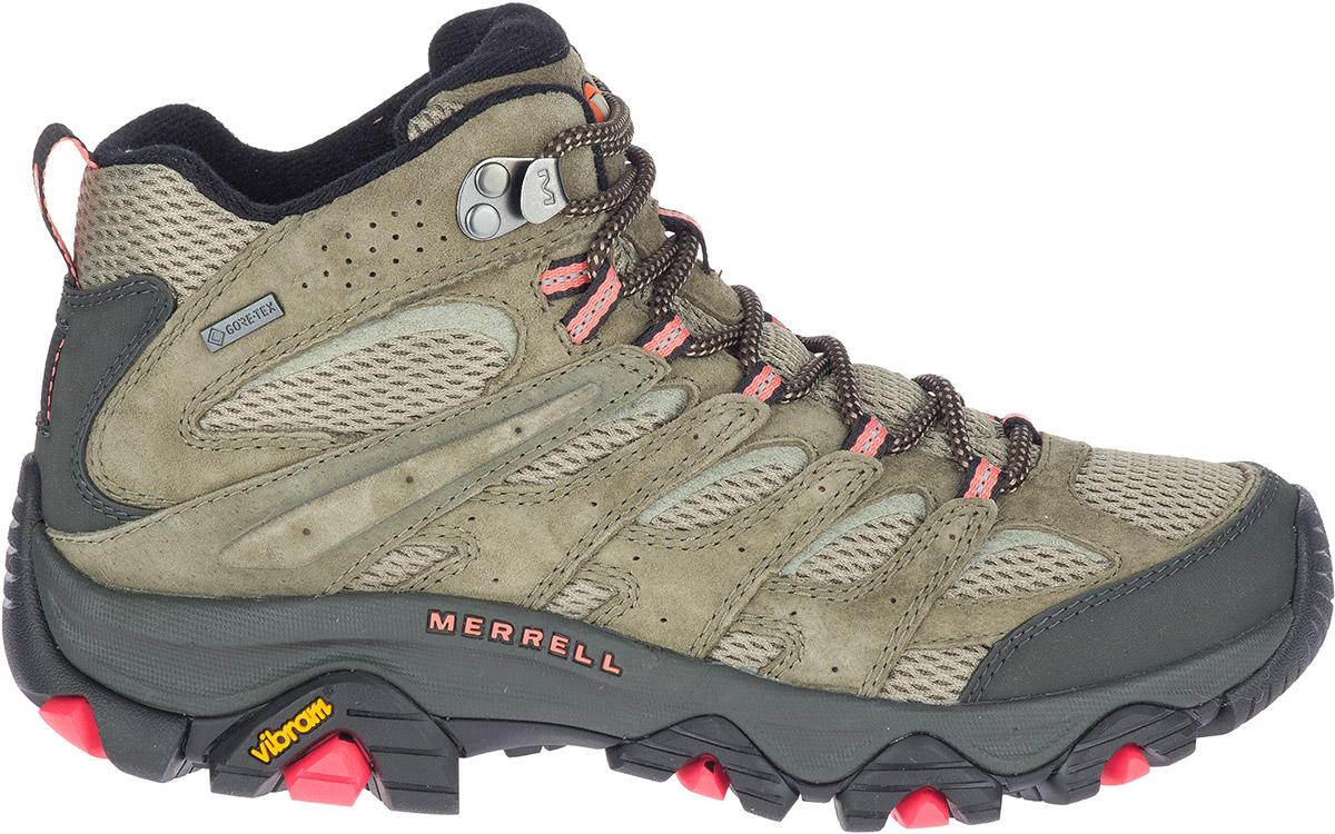 Merrell Womens Moab 3 Mid Gore-tex Hiking Boots - Olive