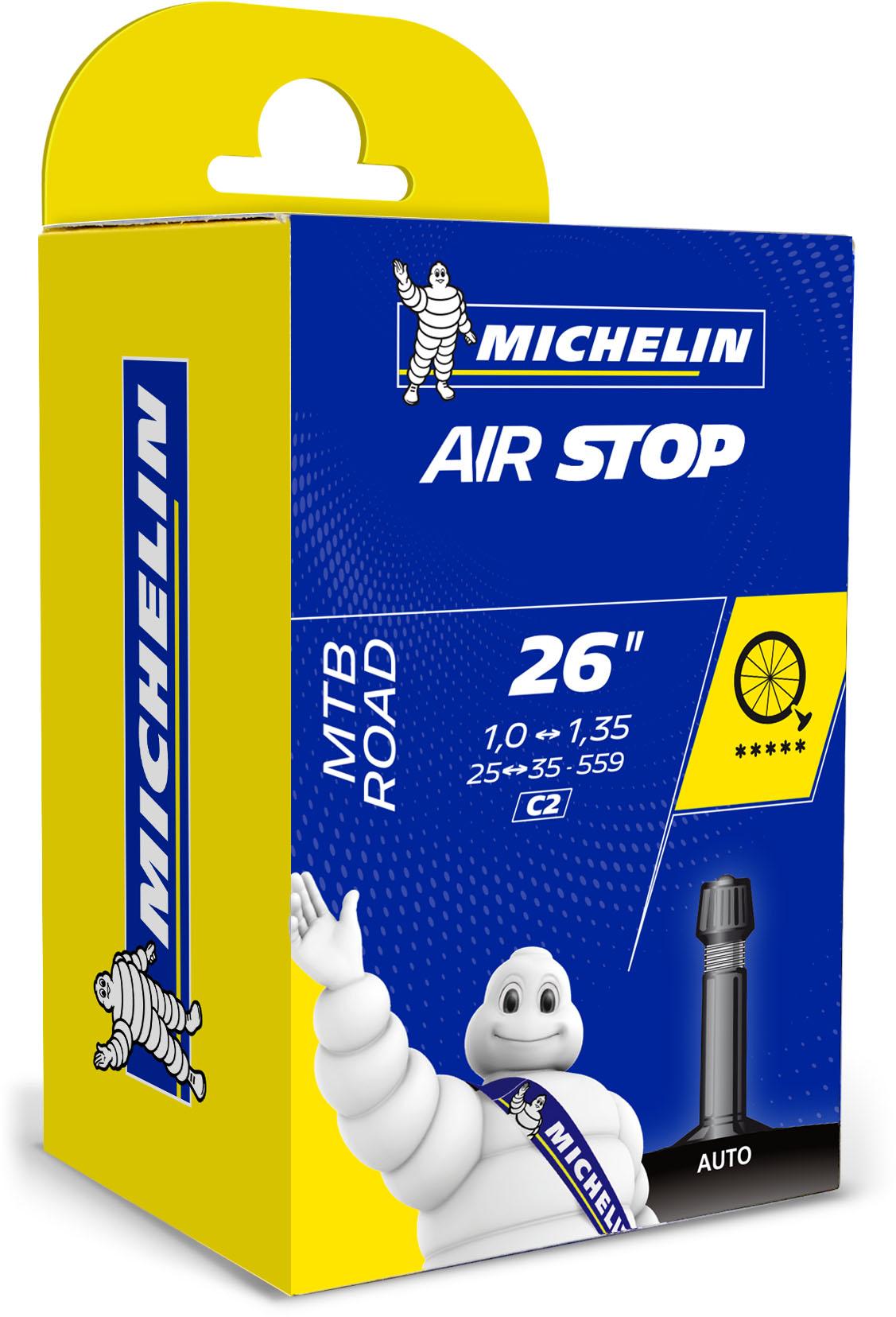 Michelin C2 Airstop Butyl Mtb Bike Tube - Black