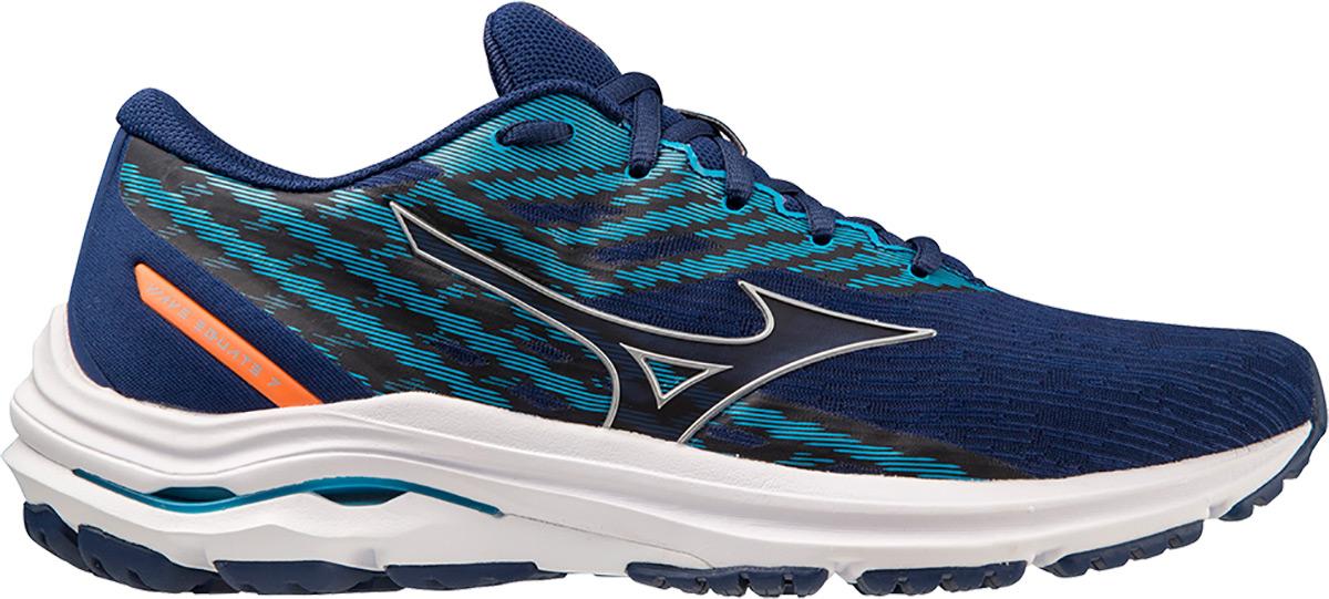 Mizuno Wave Equate 7 Running Shoes - Blue Depths/silver/neon Flame