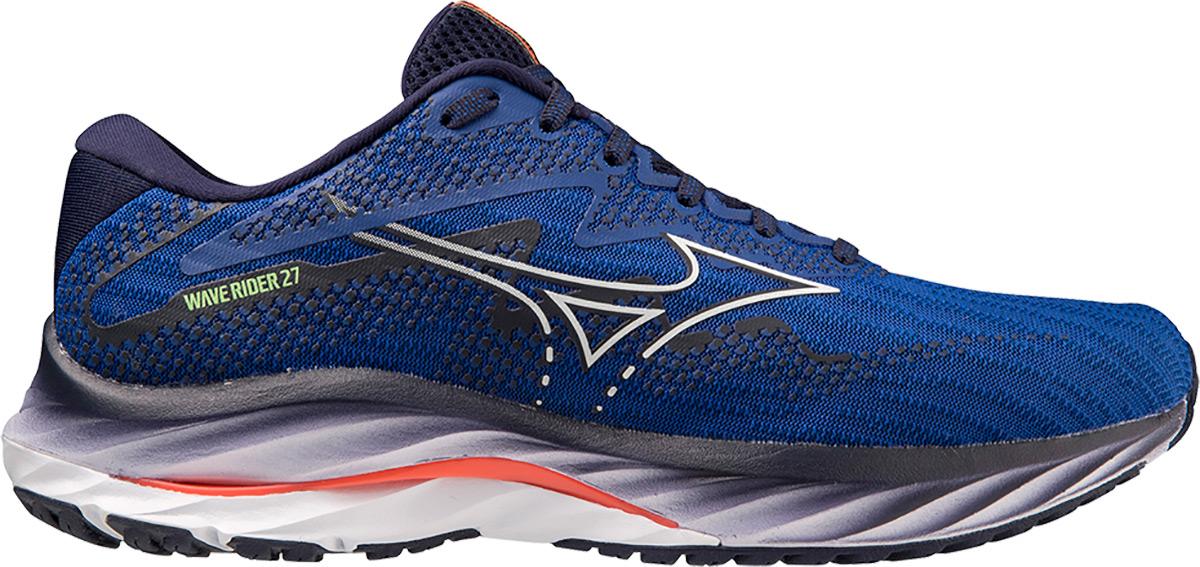 Mizuno Wave Rider 27 Running Shoes - Surf The Web/white/neon Flame