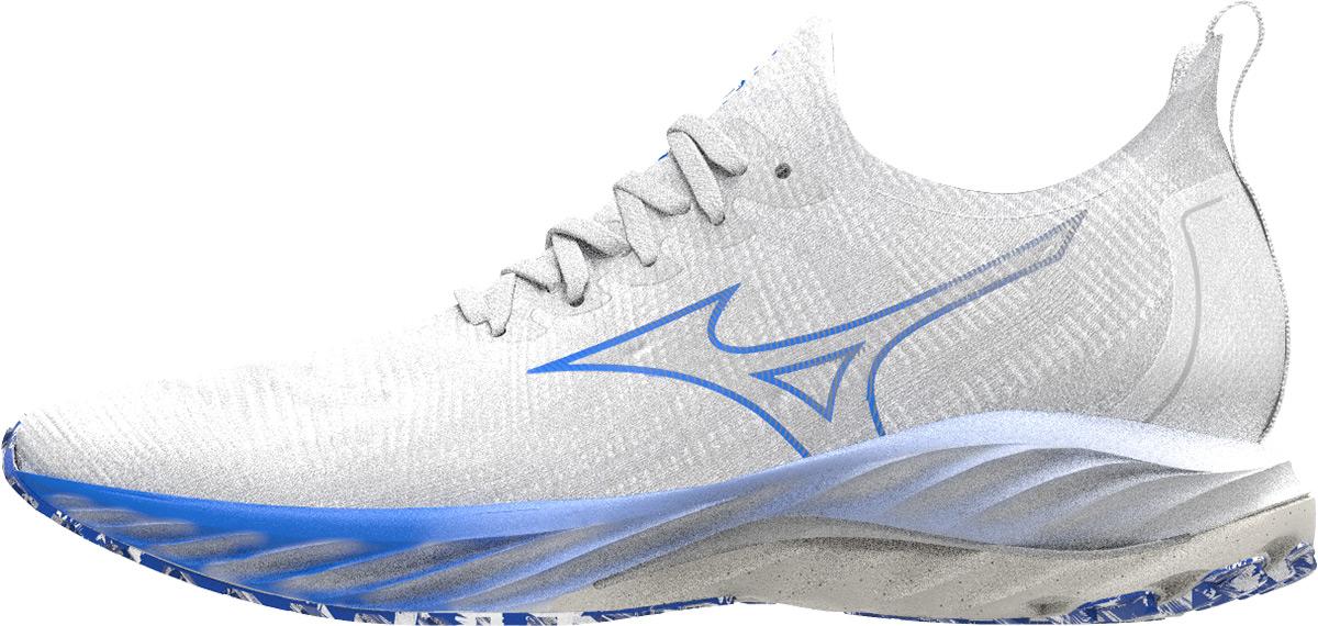 Mizuno Womens Wave Neo Wind Running Shoes - Undyed White/peace Blue