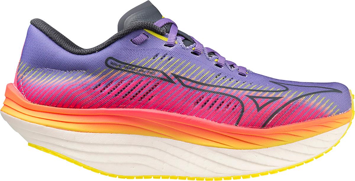 Mizuno Womens Wave Rebellion Pro Running Shoes - High-vis Pink/ombre Blue/purple Punch