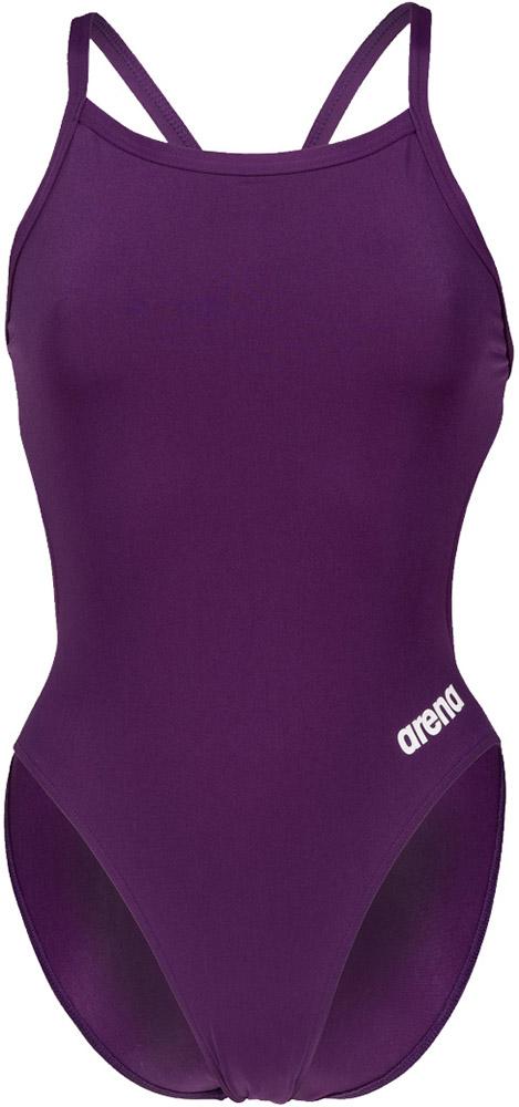 Arena Womens Team Swimsuit Challenge Solid Swimsuit - Plum/white