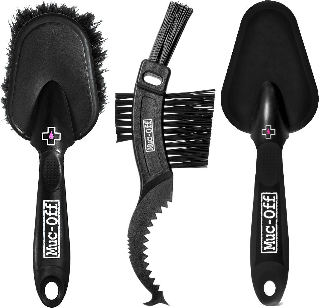Muc-off 3 Cleaning Brush Set - Black