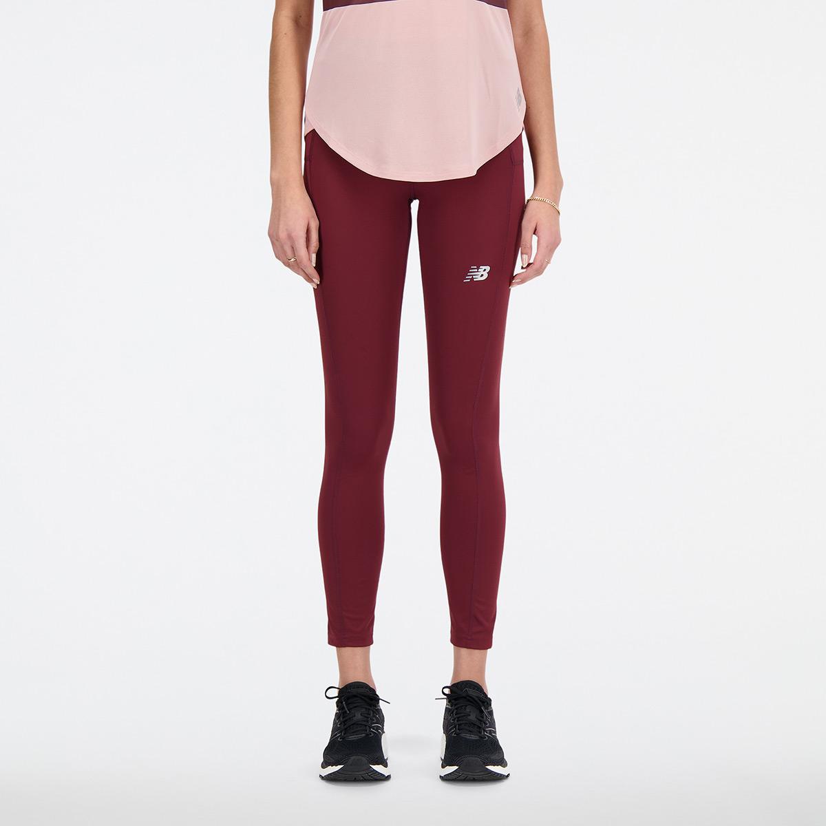 New Balance Womens Accelerate Pacer Tights - Nb Burgundy