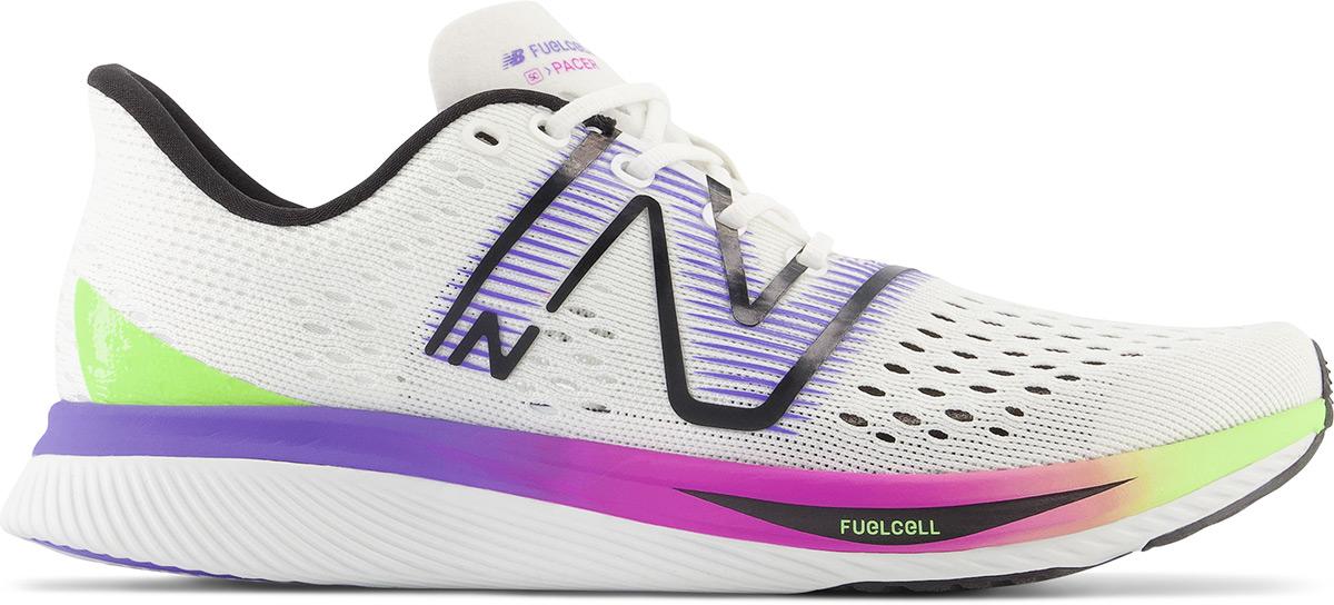 New Balance Womens Fuelcell Sc Pacer Running Shoes - White Multi