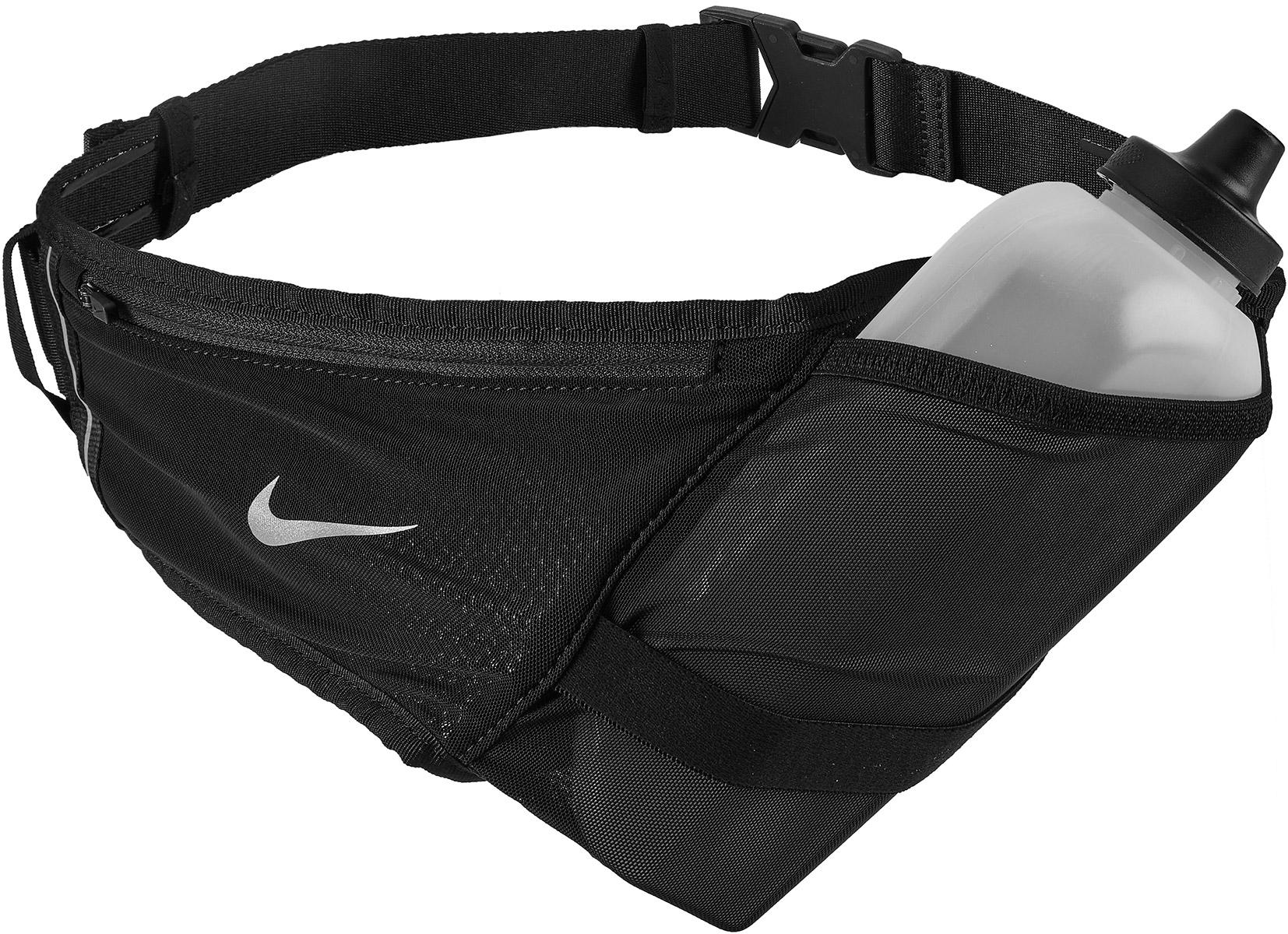 Nike Flex Stride Bottle Belt 22 Oz - Black/black/silver