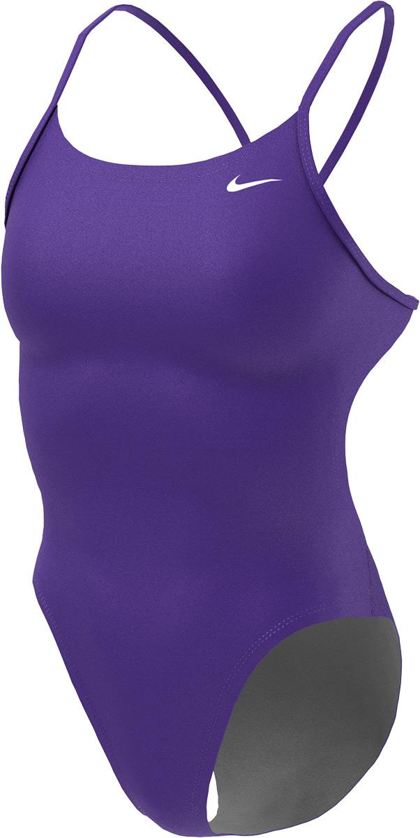 Nike Womens Hydrastrong Cut-out One Piece Swimsuit - Court Purple