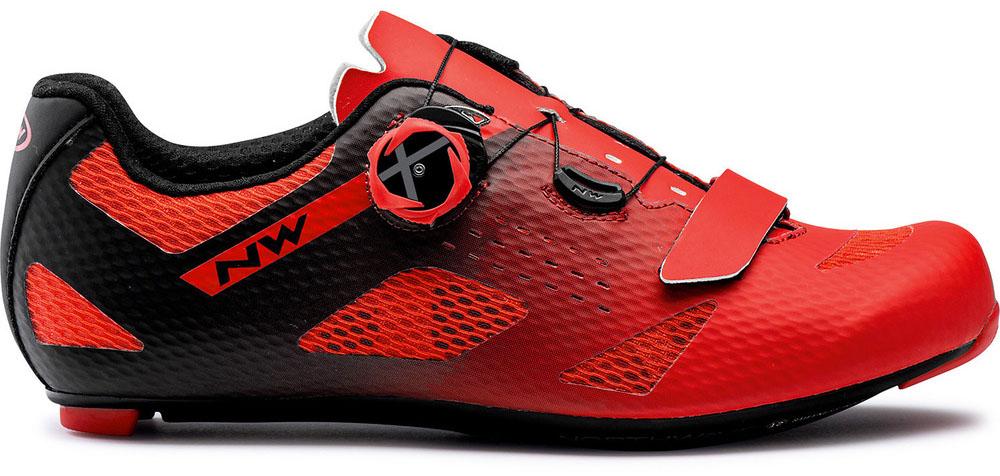 Northwave Storm Carbon Road Cycling Shoes - Red/black