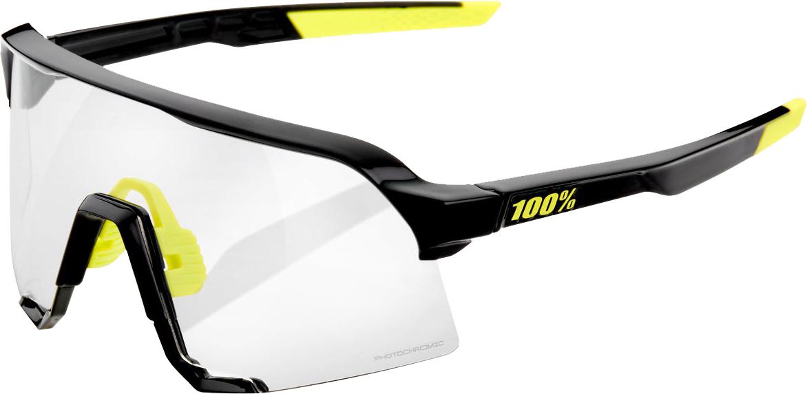 100% S3 Gloss Black Photochromic Lens Sunglasses