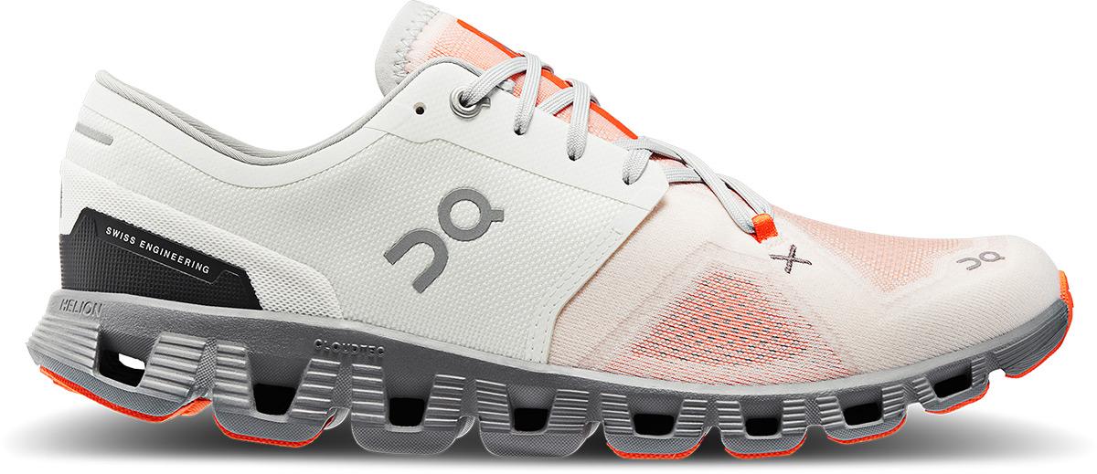 On Cloud X 3 Running Shoes - Ivory/alloy