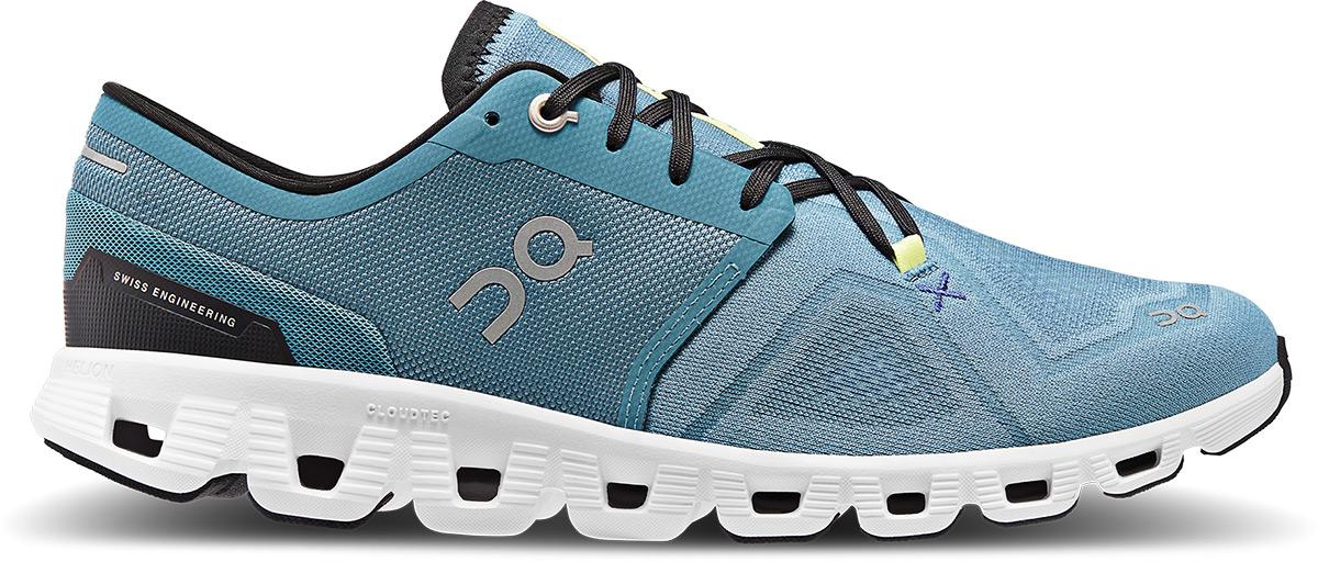 On Cloud X 3 Running Shoes - Pewter/white