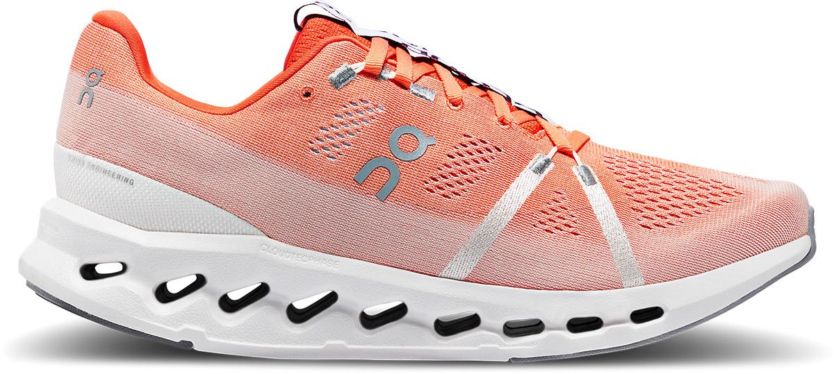 On Cloudsurfer Running Shoes - Flame/white