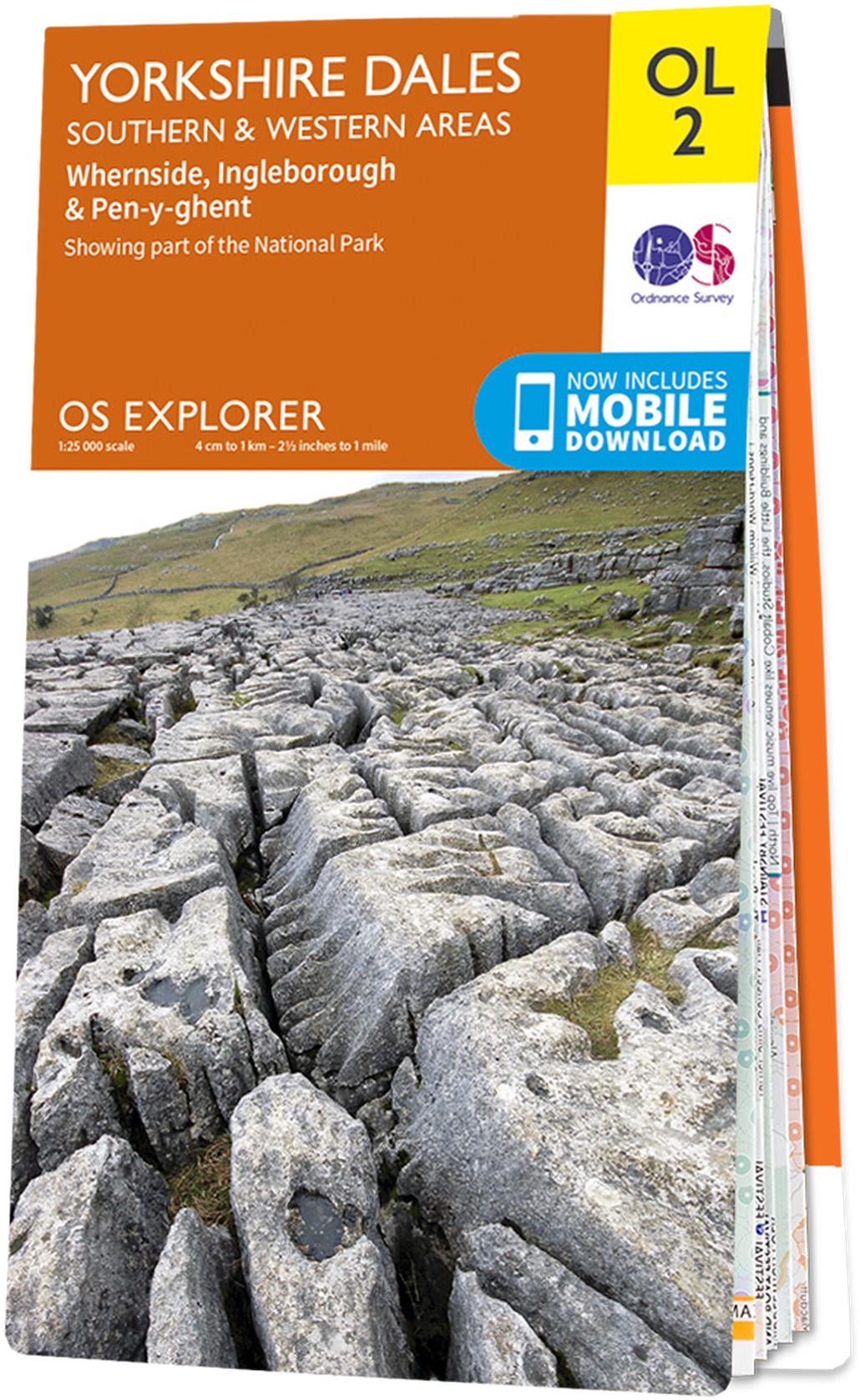 Ordnance Survey Ol2 Yorkshire Dales Southern And Western Area Map - Os Explorer