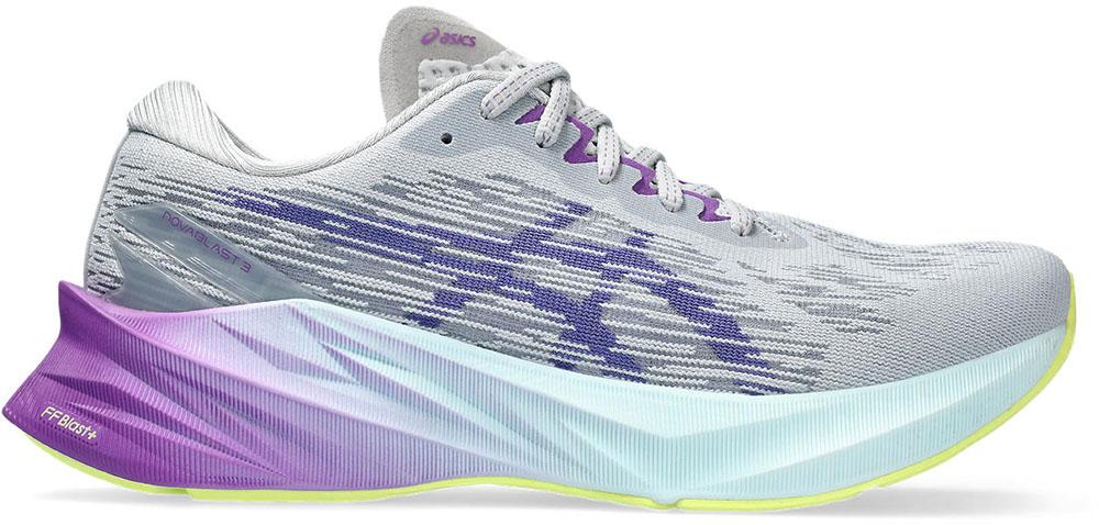 Asics Womens Novablast 3 Running Shoes - Piedmont Grey/blue Violet