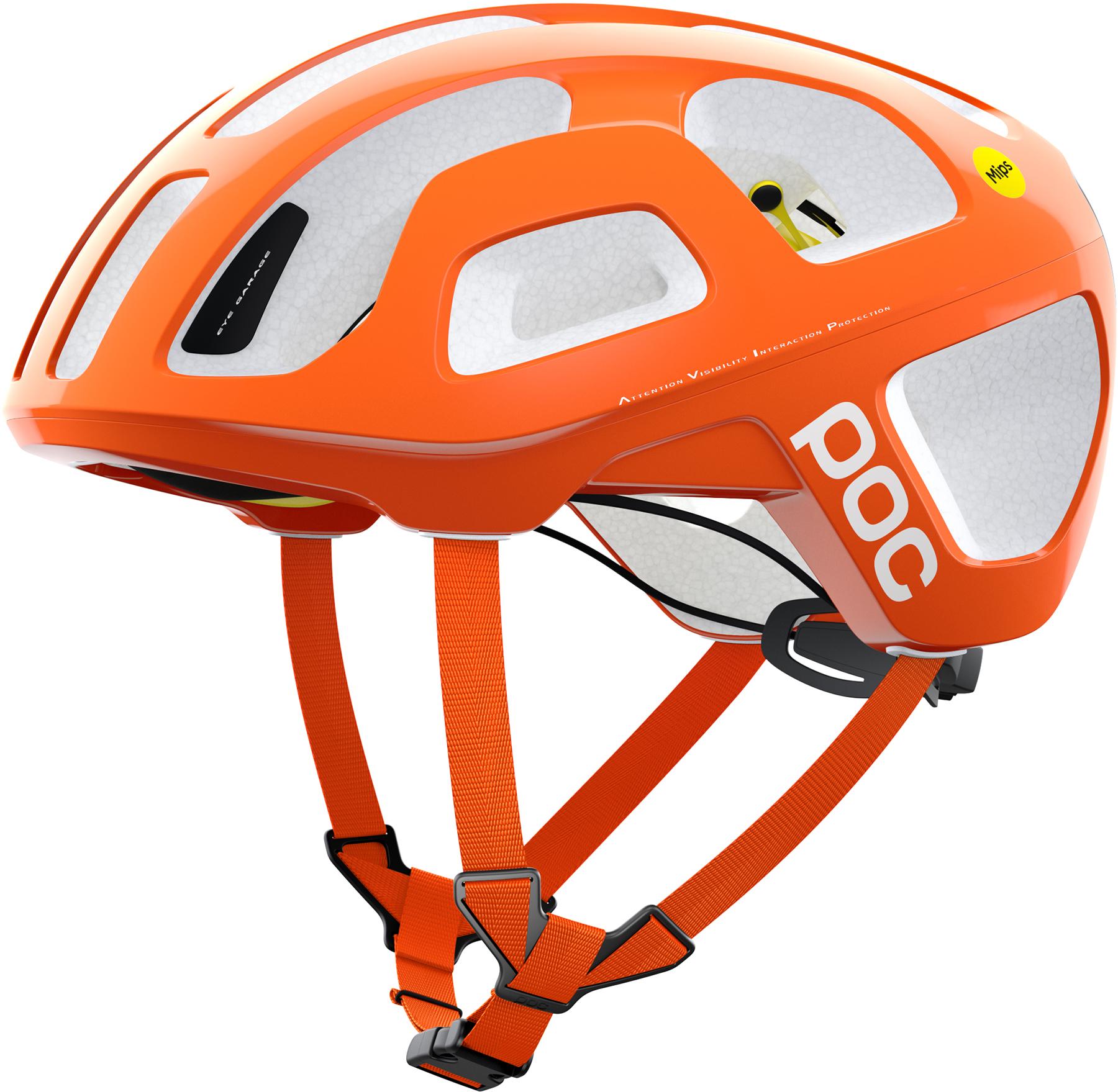 Poc Octal Mips Road Cycling Helmet - Fluorescent Orange Avip