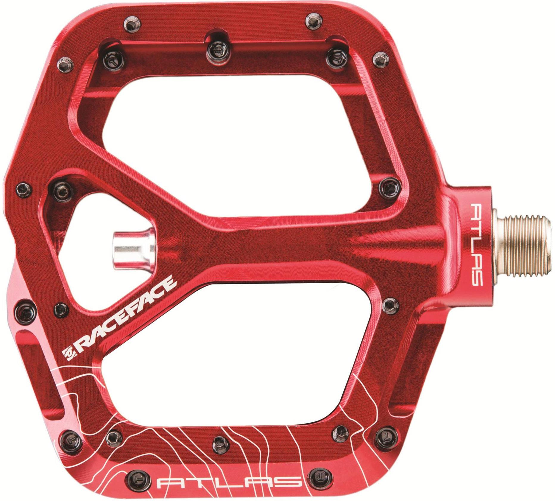 Race Face Atlas Flat Pedals - Red