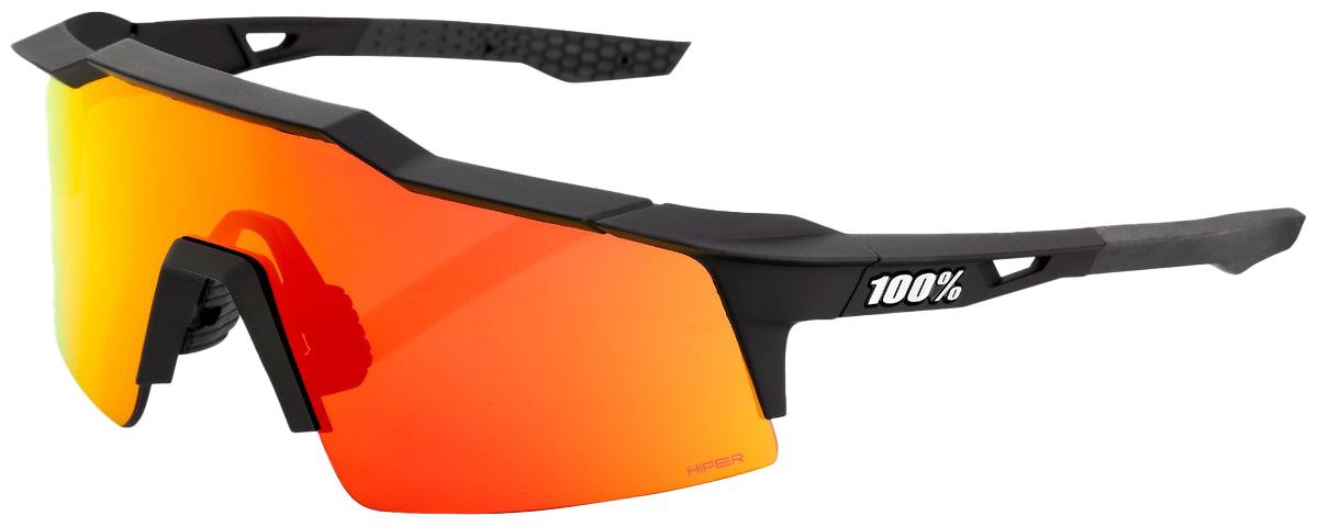 100% Speedcraft Sl Black Mirror Lens Sunglasses - Black/mirror