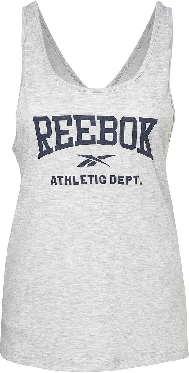 Reebok Womens Workout Ready Supremium Graphic Tank - Light Grey Heather