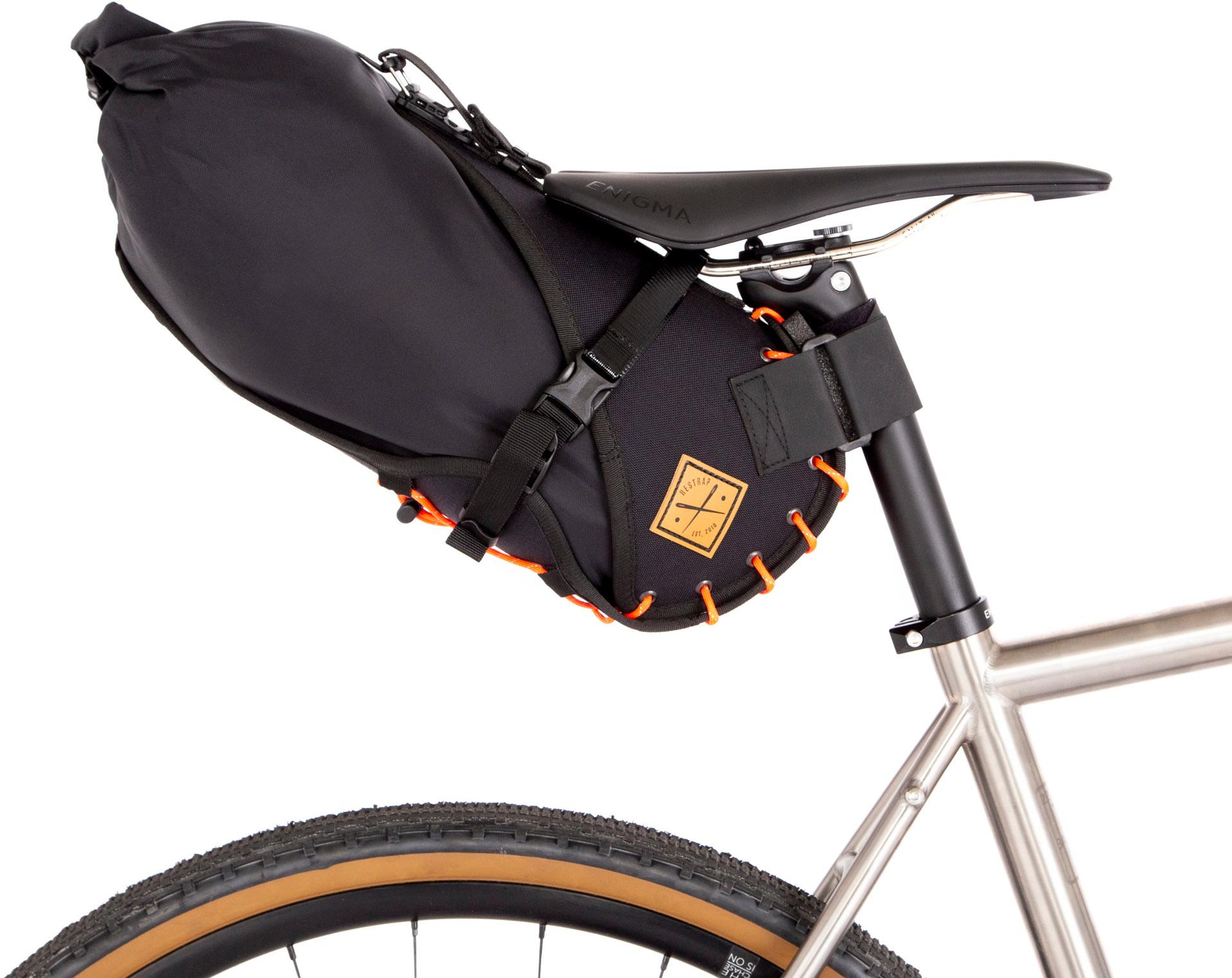Restrap Saddle Bag HolsterandDry Bag - Black/orange