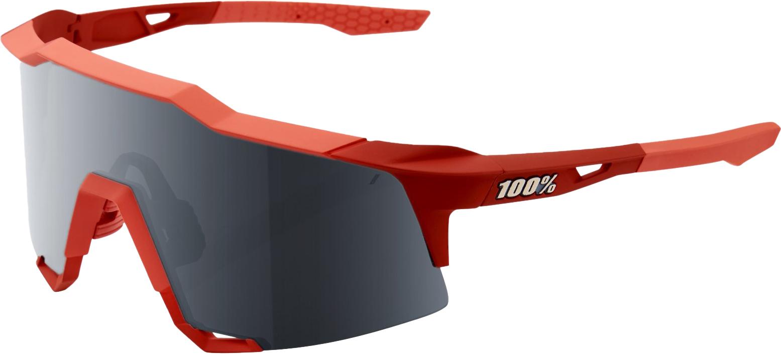 100% Speedcraft Sl Soft Tact Coral Sunglasses - Smoke
