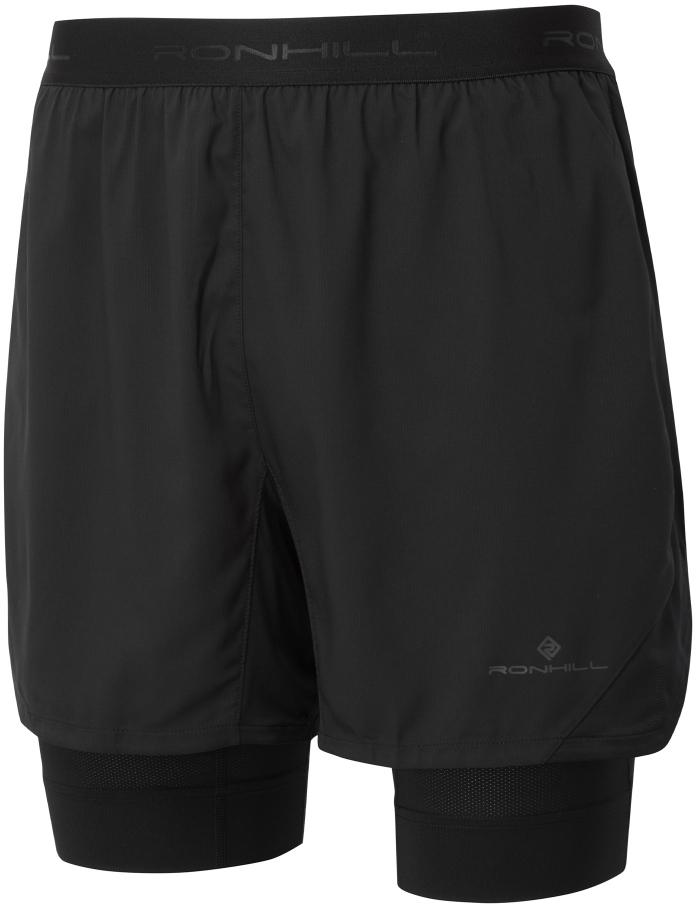 Ronhill Tech Revive 5 Twin Running Shorts - All Black
