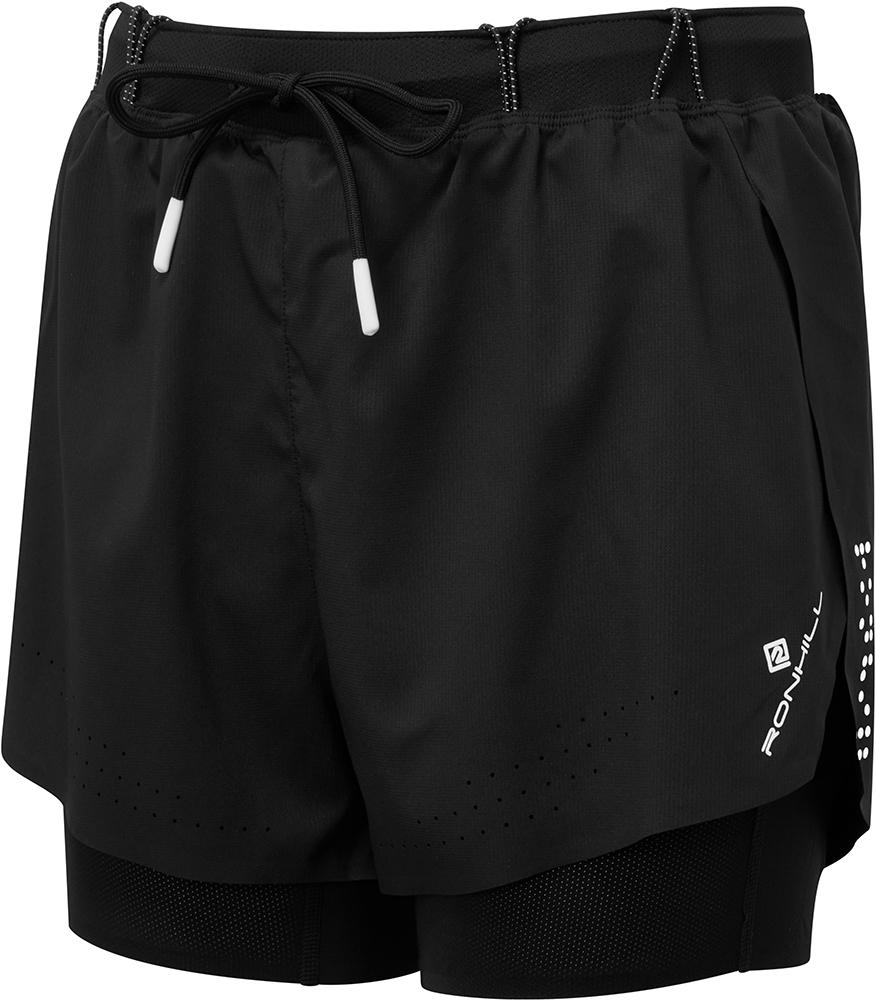 Ronhill Womens Tech Distance Twin Shorts - All Black
