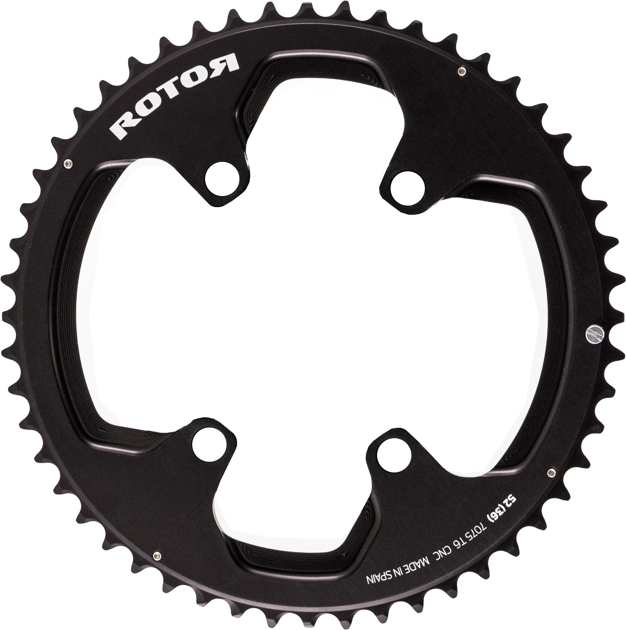 Rotor Noq Round 4-bolt Outer Chainring - Black