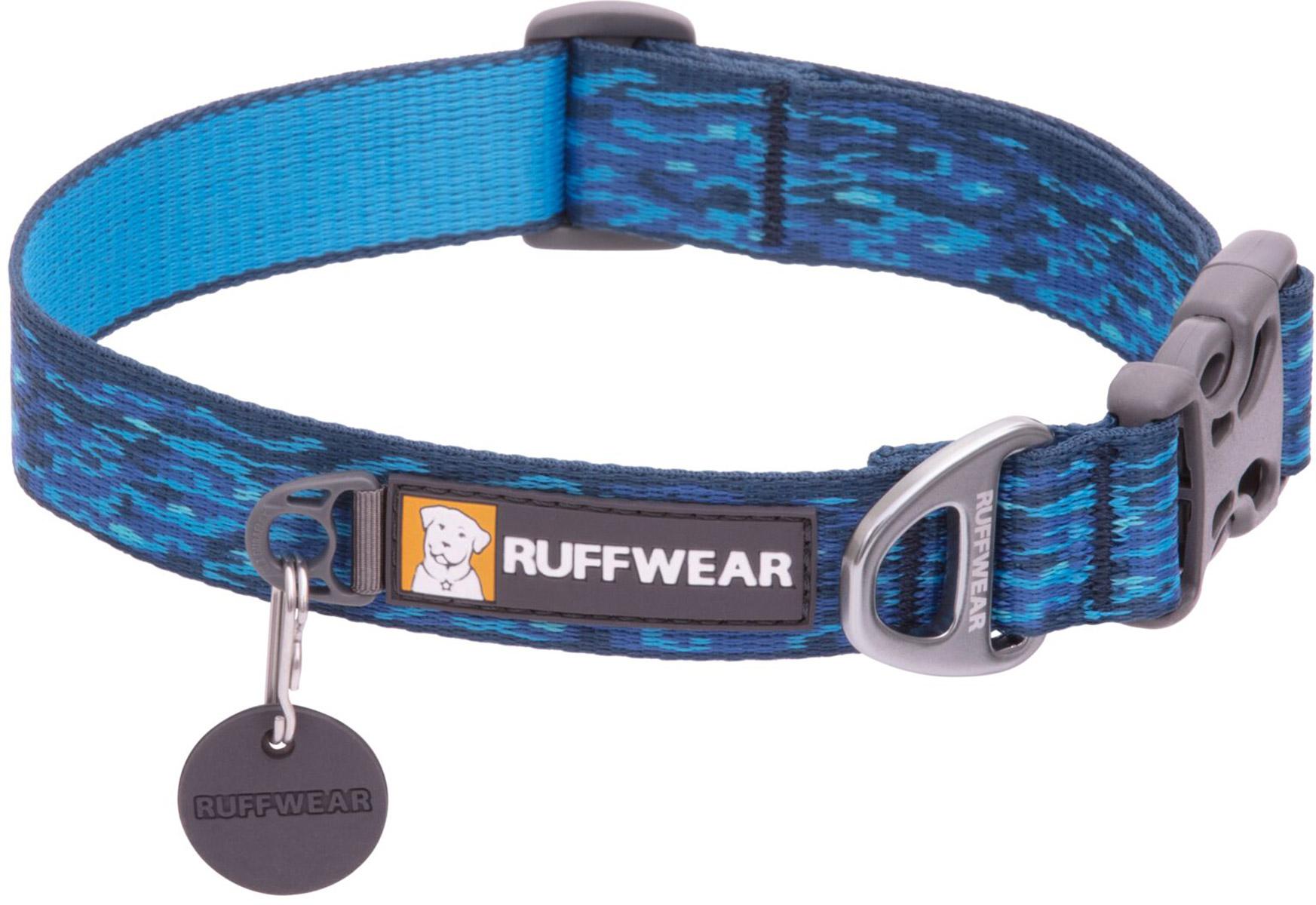 Ruffwear Flat Out Dog Collar - Oceanic Distortion