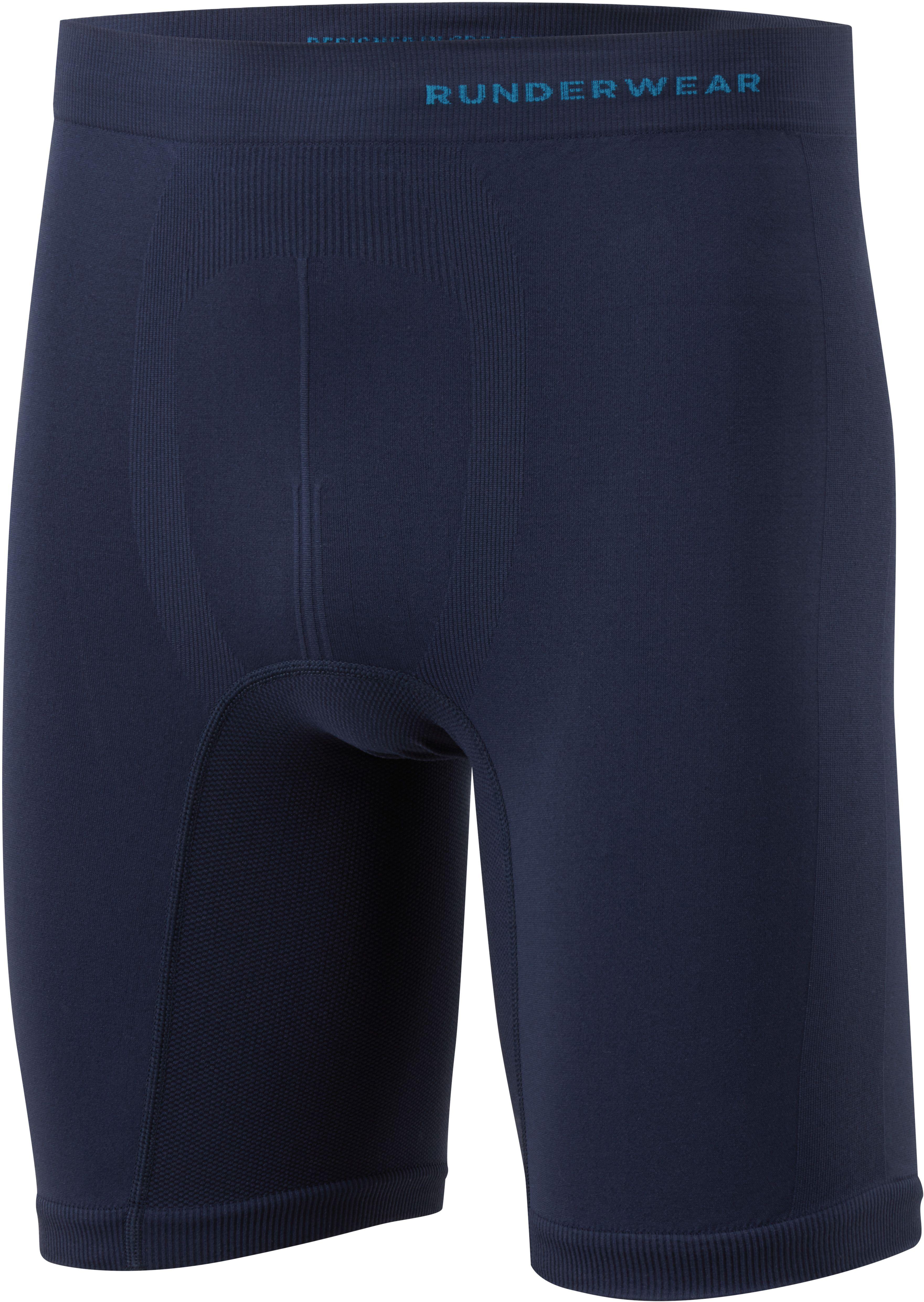 Runderwear Mens Long Boxer Shorts - Navy/navy