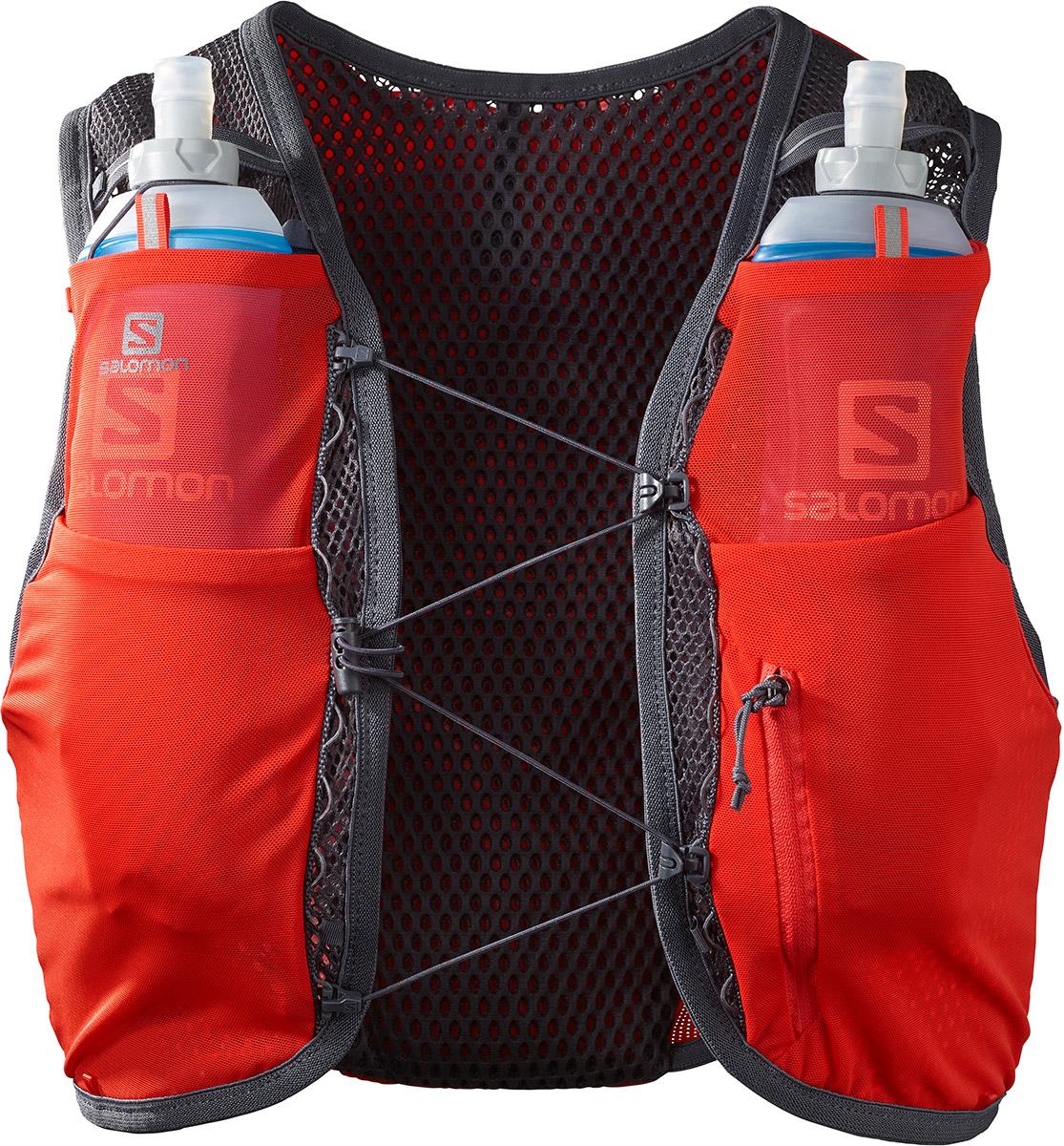 Salomon Active Skin 8 With Flasks - Fiery Red