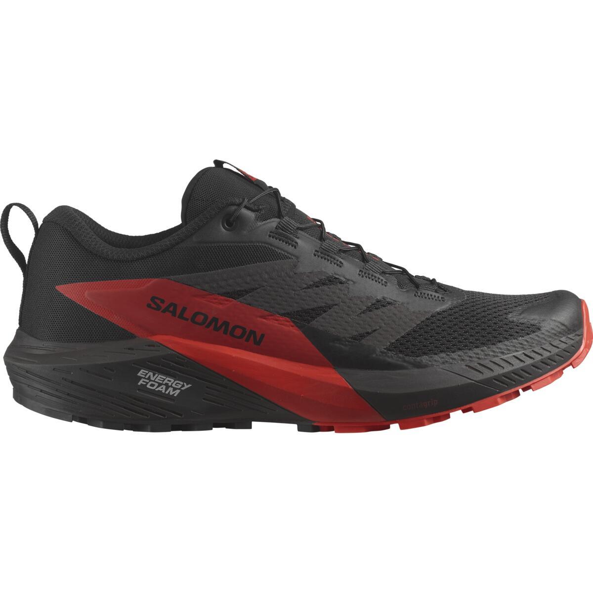 Salomon Sense Ride 5 Trail Shoes - Black/fiery Red/black