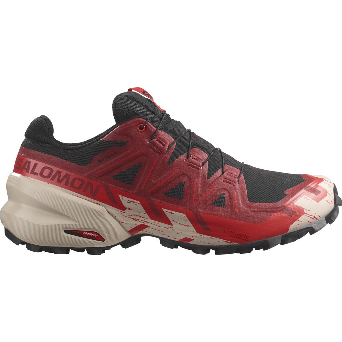 Salomon Speedcross 6 Gore-tex Trail Shoes - Black/red Dalhia/poppy Red