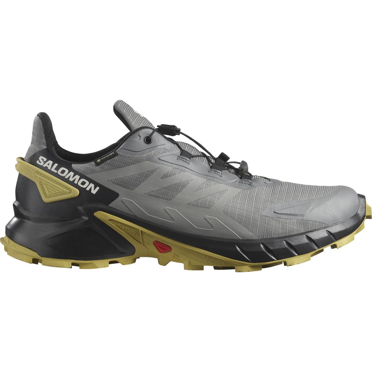 Salomon Supercross 4 Gore-tex Trail Shoes - Pewter/black/cress Green