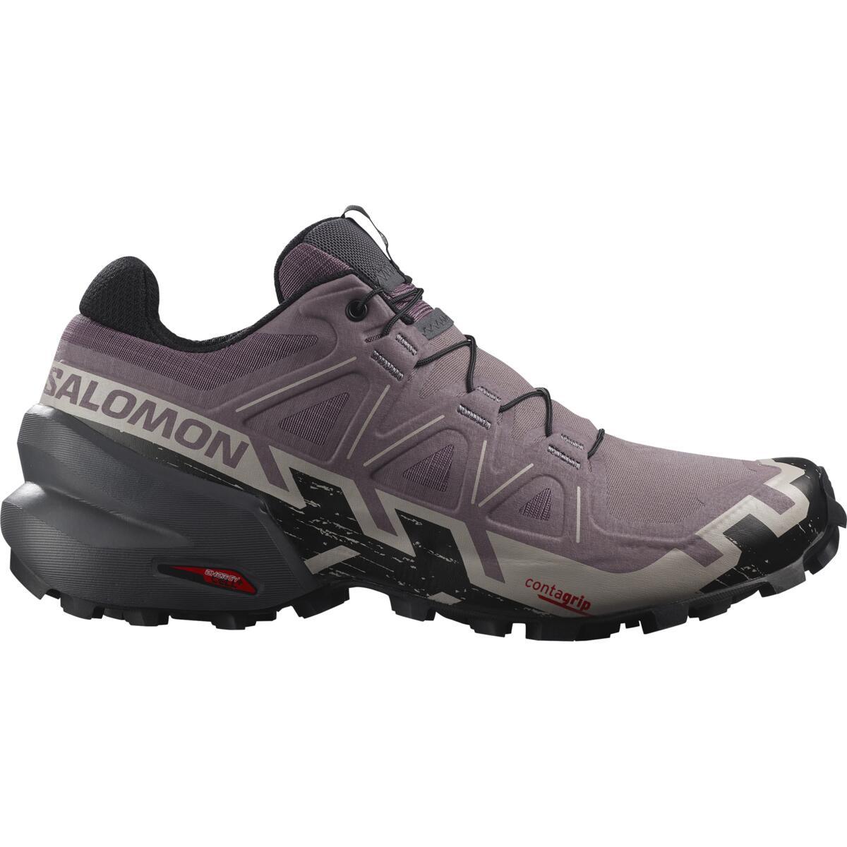 Salomon Womens Speedcross 6 Trail Shoes - Moonscape/black/ash