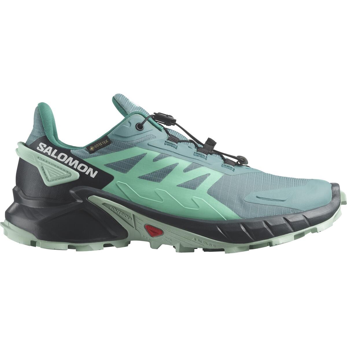 Salomon Womens Supercross 4 Gore-tex Trail Running Shoes - Dusty Turquoise/india Ink/blue Haze