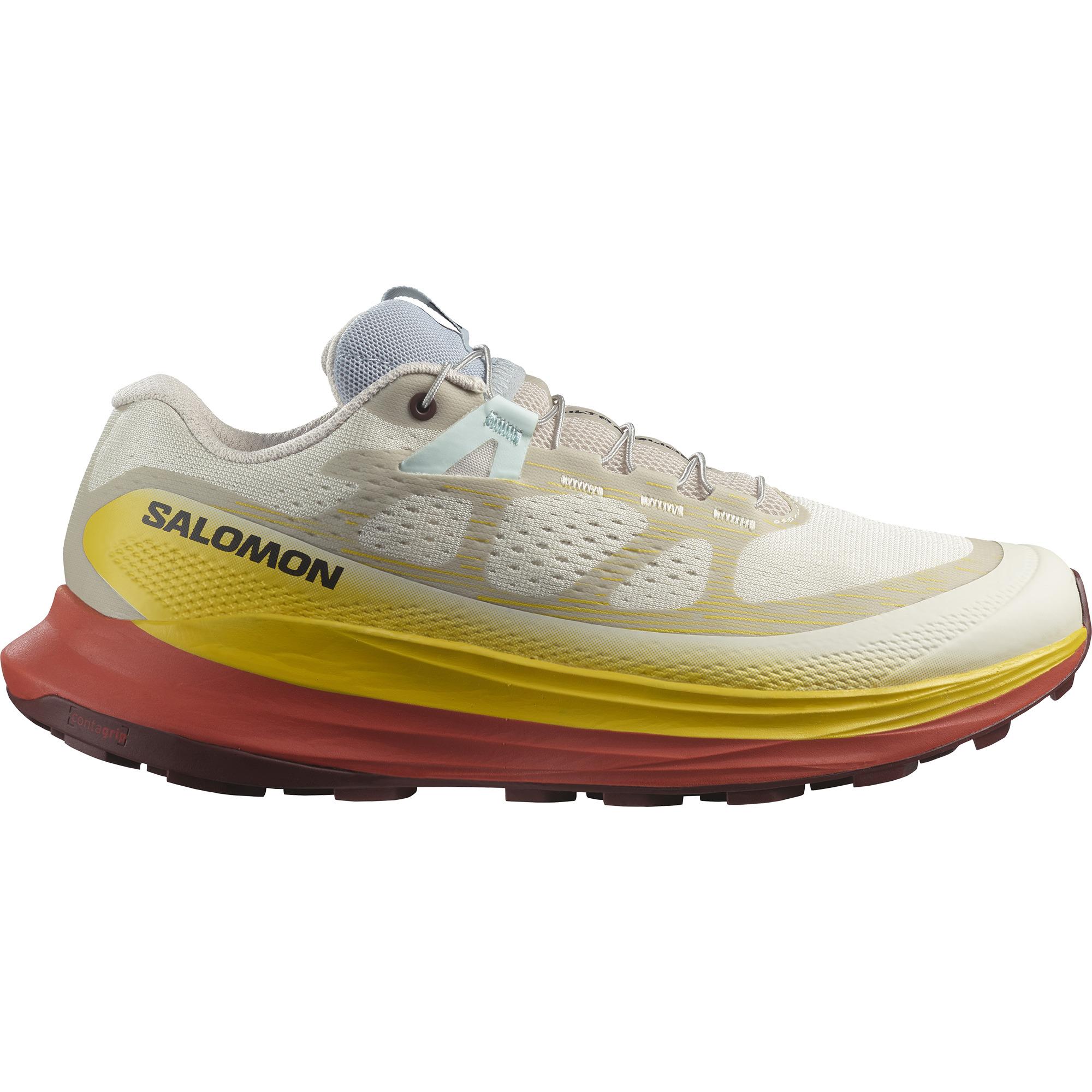 Salomon Womens Ultra Glide 2 Trail Shoes - Rainy Day/freesia/hot Sauce