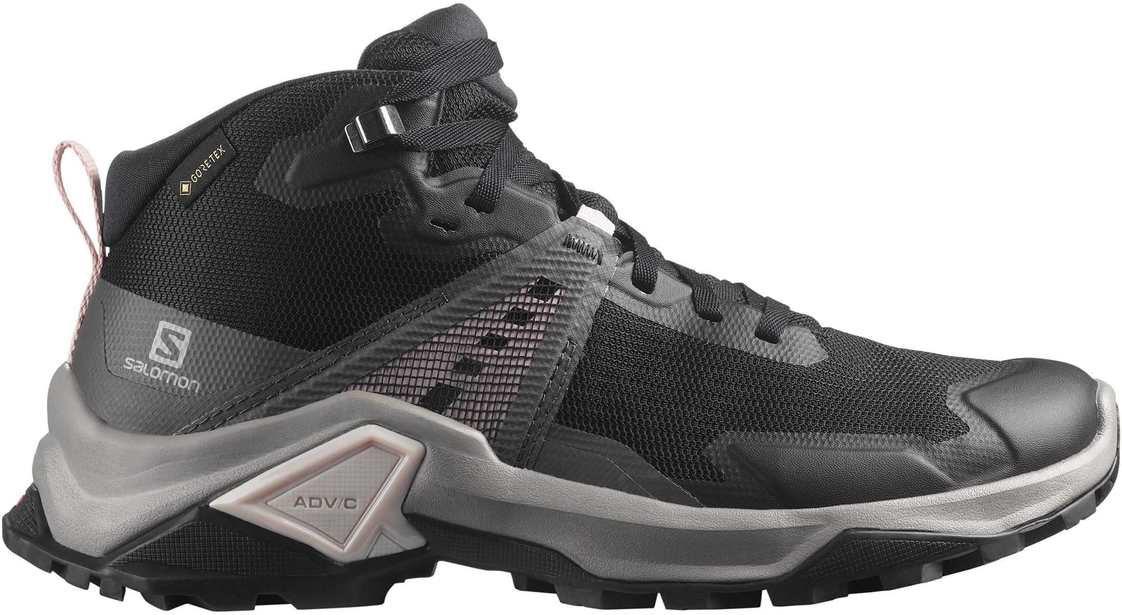 Salomon Womens X Raise 2 Mid Gore-tex Hiking Boots - Black/magnet/morganite